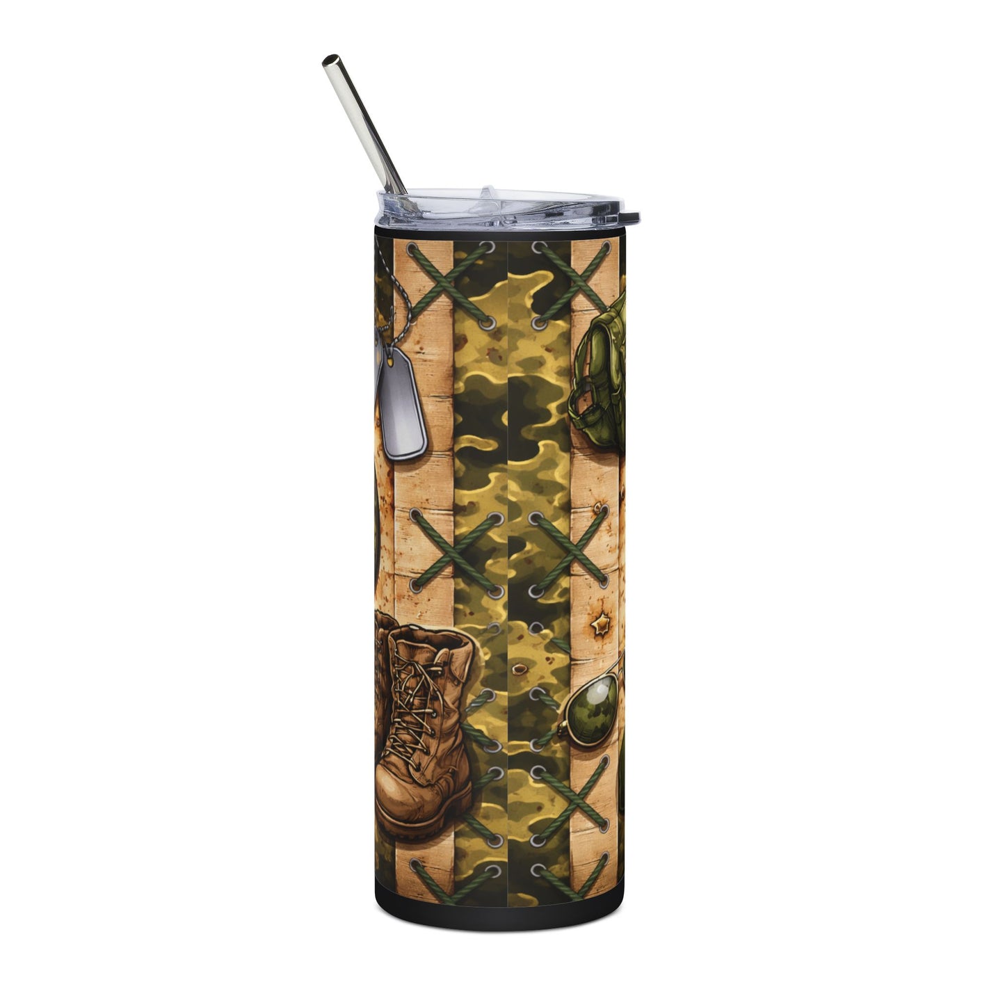 Army Camo "Best Dad Ever" 20oz Stainless Steel Tumbler