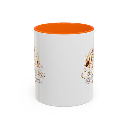 Accent Coffee Mug — Creations By Donece Logo Ceramic Mug (11/15 oz)