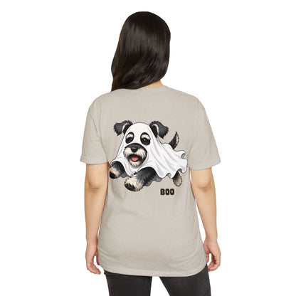 Cute Ghost Puppy T-Shirt — "Boo" Halloween Dog Tee