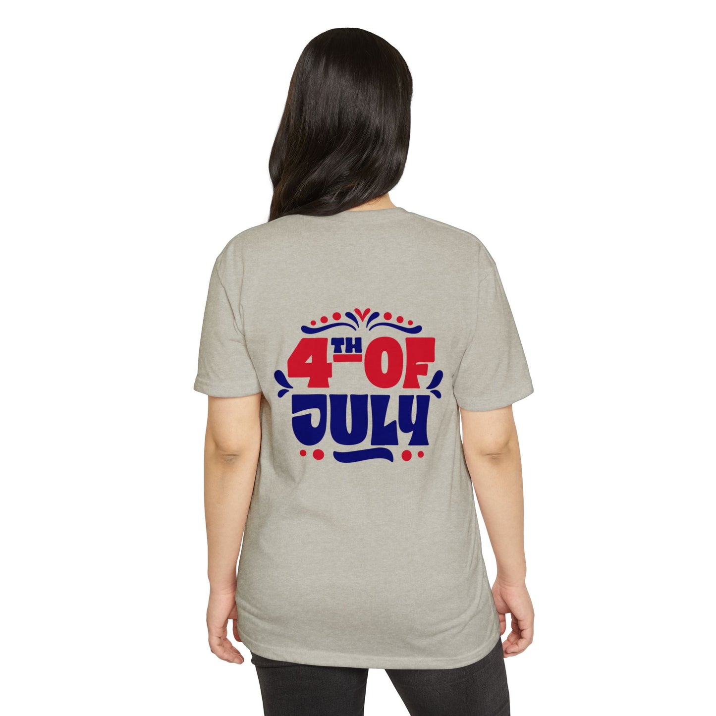 4th of July T-Shirt — Patriotic Red & Blue Independence Day Tee