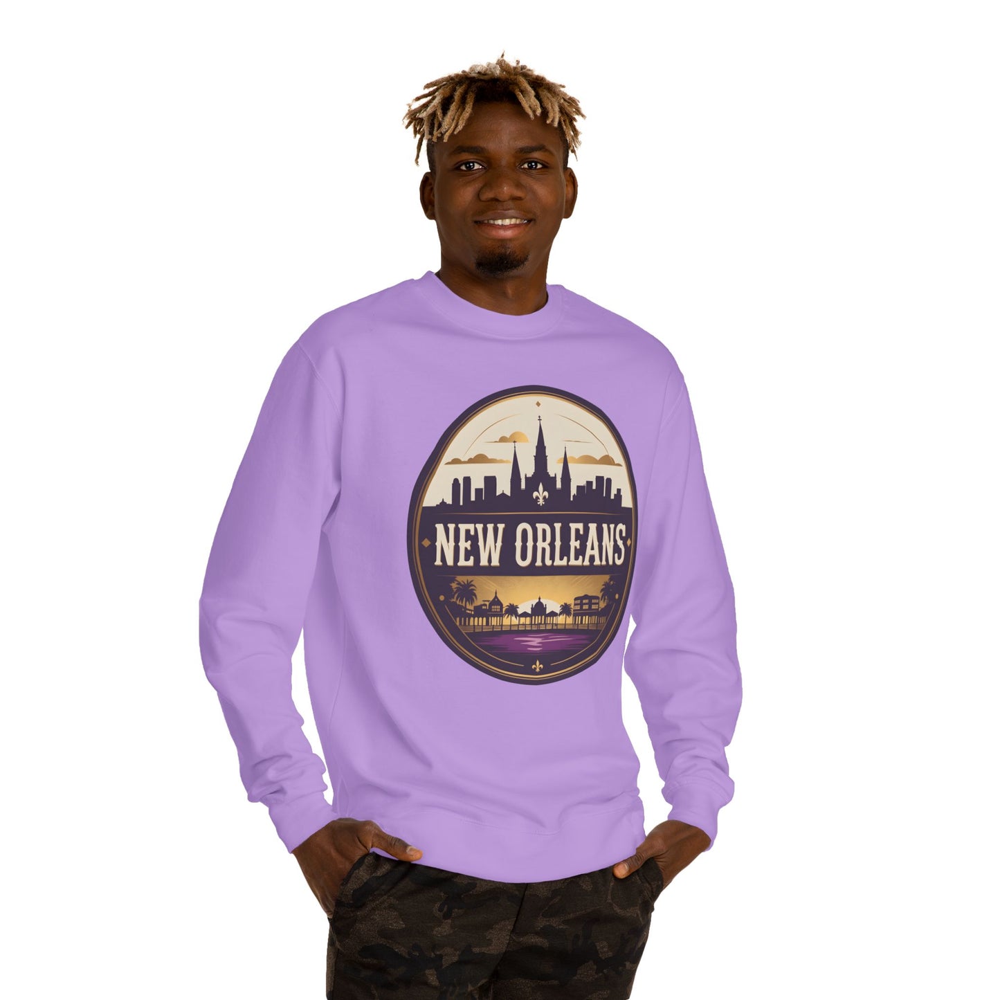 New Orleans Skyline Crewneck Sweatshirt – Vintage Cityscape Design