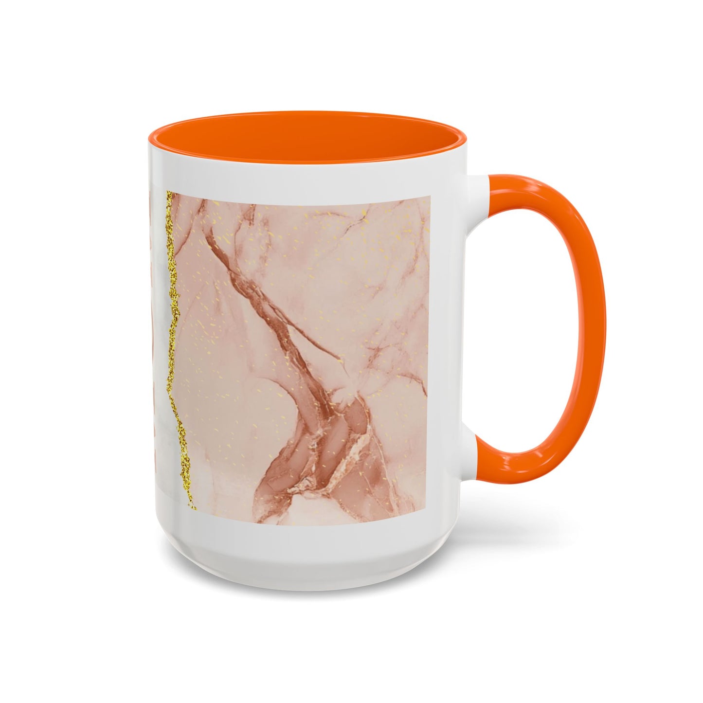 Mom Marble Accent Coffee Mug — Rose Gold & Gold Vein 11/15oz Gift