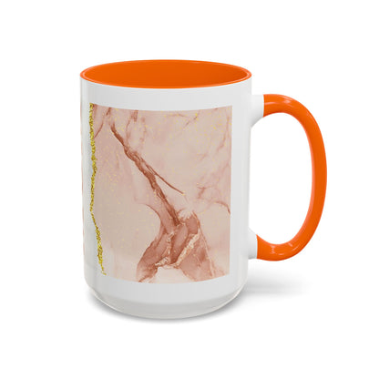 Mom Marble Accent Coffee Mug — Rose Gold & Gold Vein 11/15oz Gift