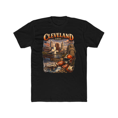 Cleveland Ohio Vintage Football Cityscape T-Shirt