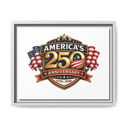 America's 250th Anniversary Framed Matte Canvas - 1776–2026 Patriotic Wall Art