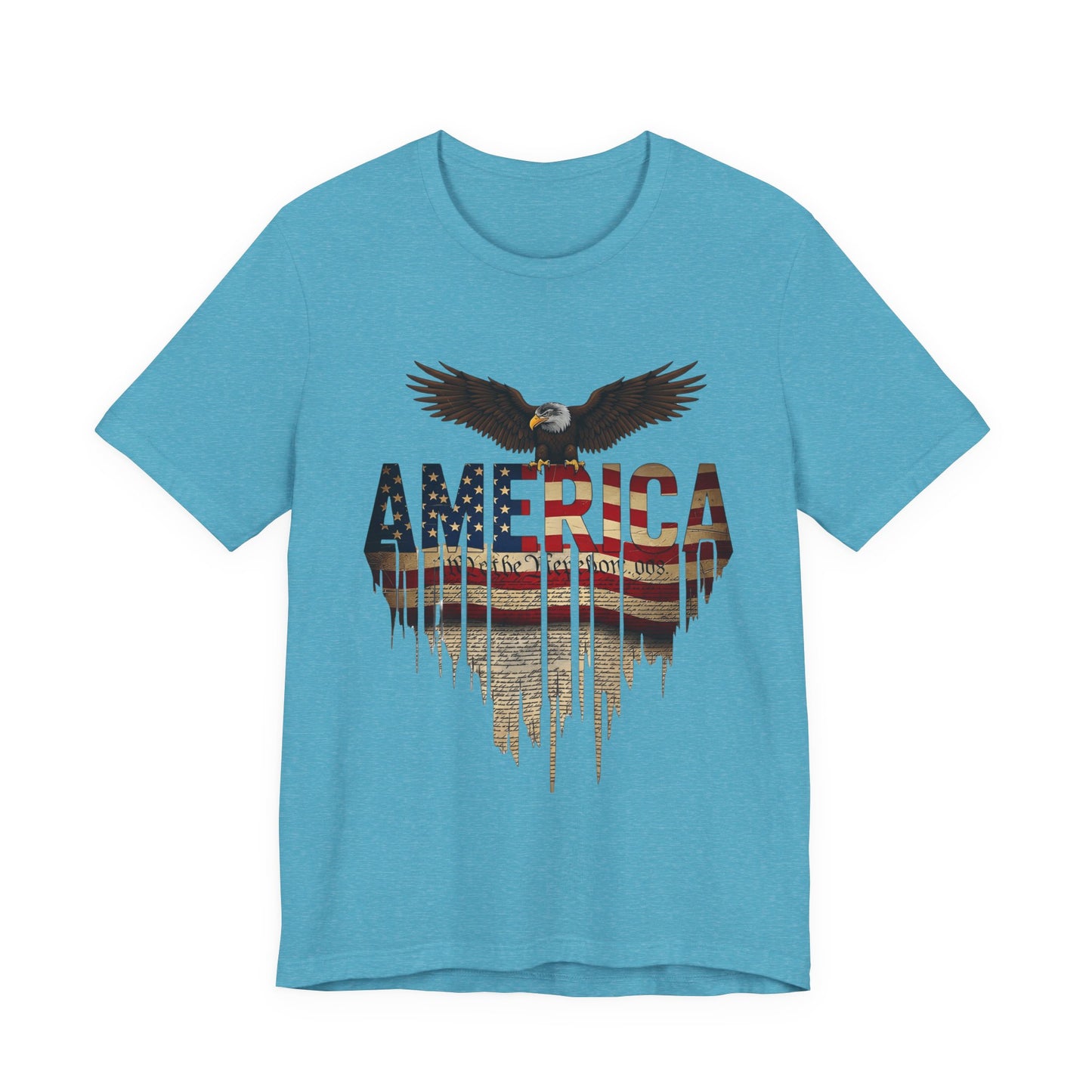 America Eagle Flag Graphic T‑Shirt — Patriotic USA Tee for 4th of July