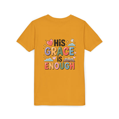 His Grace Is Enough Youth Tee — Christian Kids Inspirational Shirt