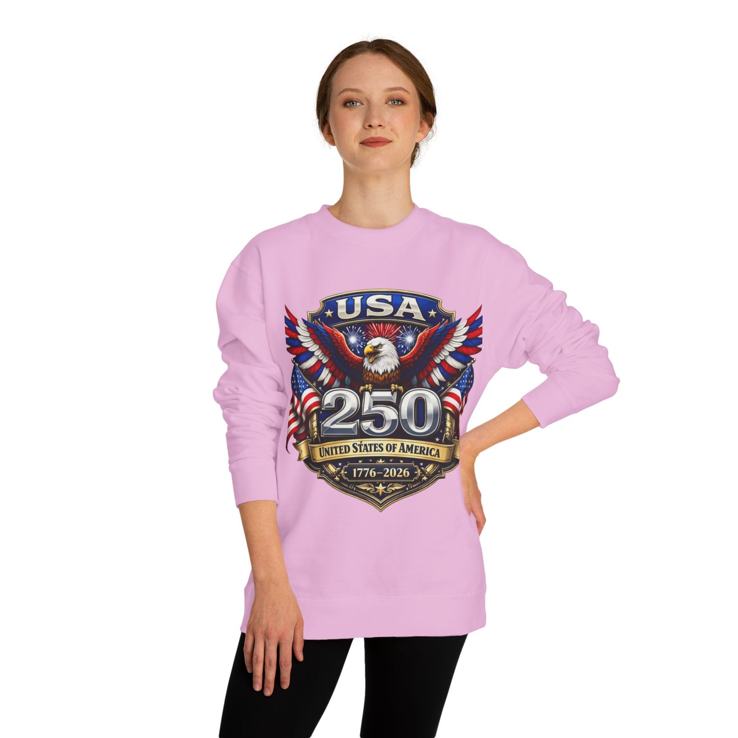 USA 250th Anniversary Sweatshirt — Patriotic Eagle 1776–2026 Crewneck