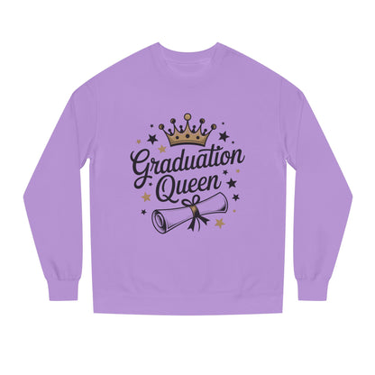 Graduation Queen Crewneck Sweatshirt — Crown & Diploma Celebration Pullover