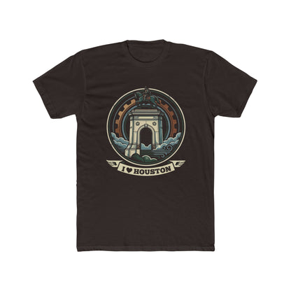 I  Houston T-Shirt — Vintage Monument Cityscape Tee for Locals & Tourists