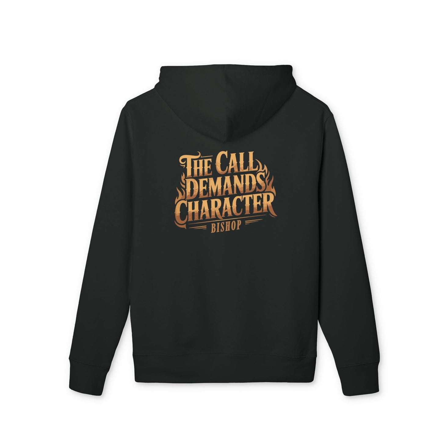 Hoodie - "The Cat Demands Character" Retro Script Pullover