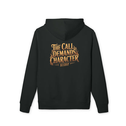 Hoodie - "The Cat Demands Character" Retro Script Pullover
