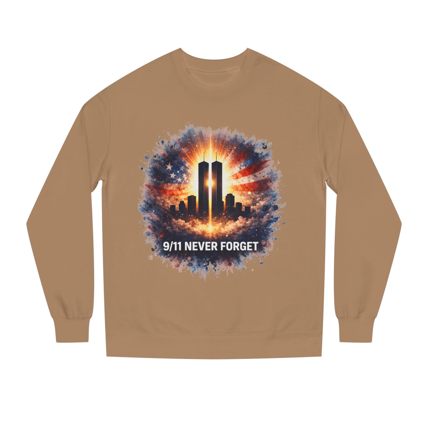 9/11 Never Forget Sweatshirt — World Trade Center Tribute Crewneck