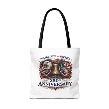 Anniversary Tote Bag — "United States of America 250th Anniversary" Liberty Bell Design