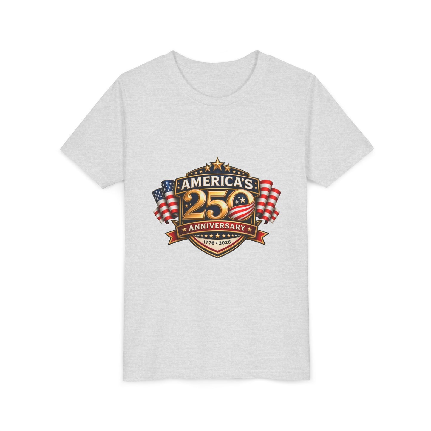 America's 250th Anniversary Youth Tee - Patriotic 1776–2026 Celebration Shirt