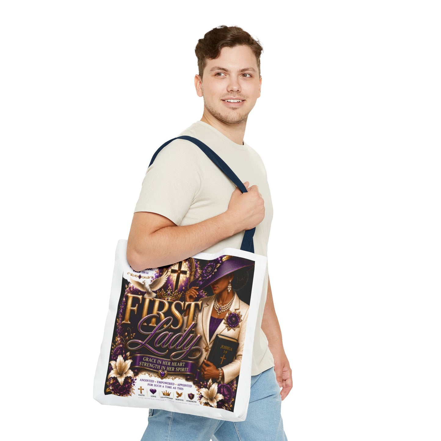 First Lady Christian Tote Bag – Faithful Grace Inspirational Church Purse