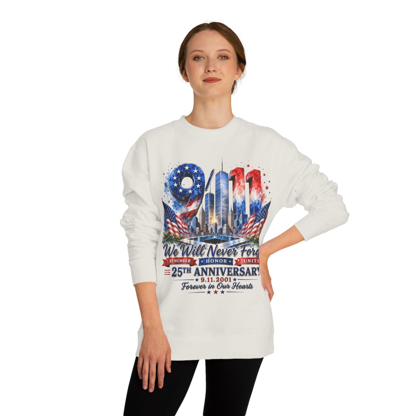 9/11 We Will Never Forget 25th Anniversary Sweatshirt