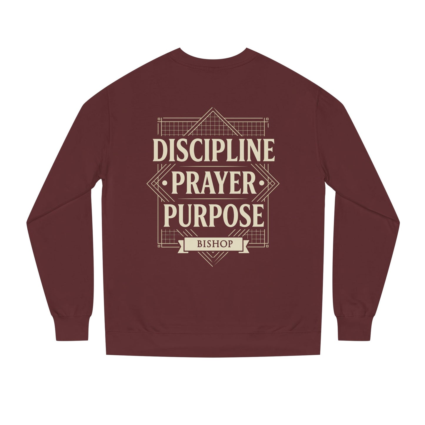 Crewneck Sweatshirt — "Discipline Prayer Purpose" Inspirational Faith Design