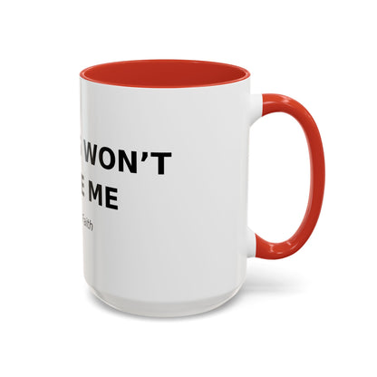 Accent Coffee Mug - "Diabetes Won't Define Me" Inspirational Faith Coffee Mug (11/15oz)