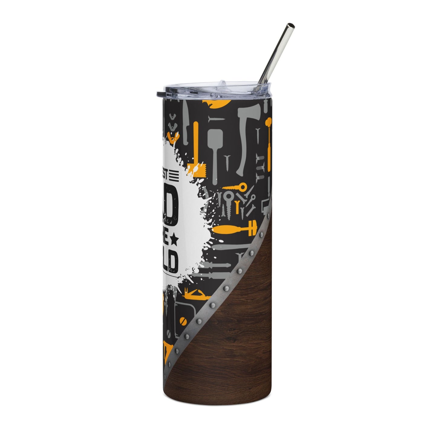 20oz Stainless Tumbler – “The Best Dad in the World” Tool-Themed Travel Cup