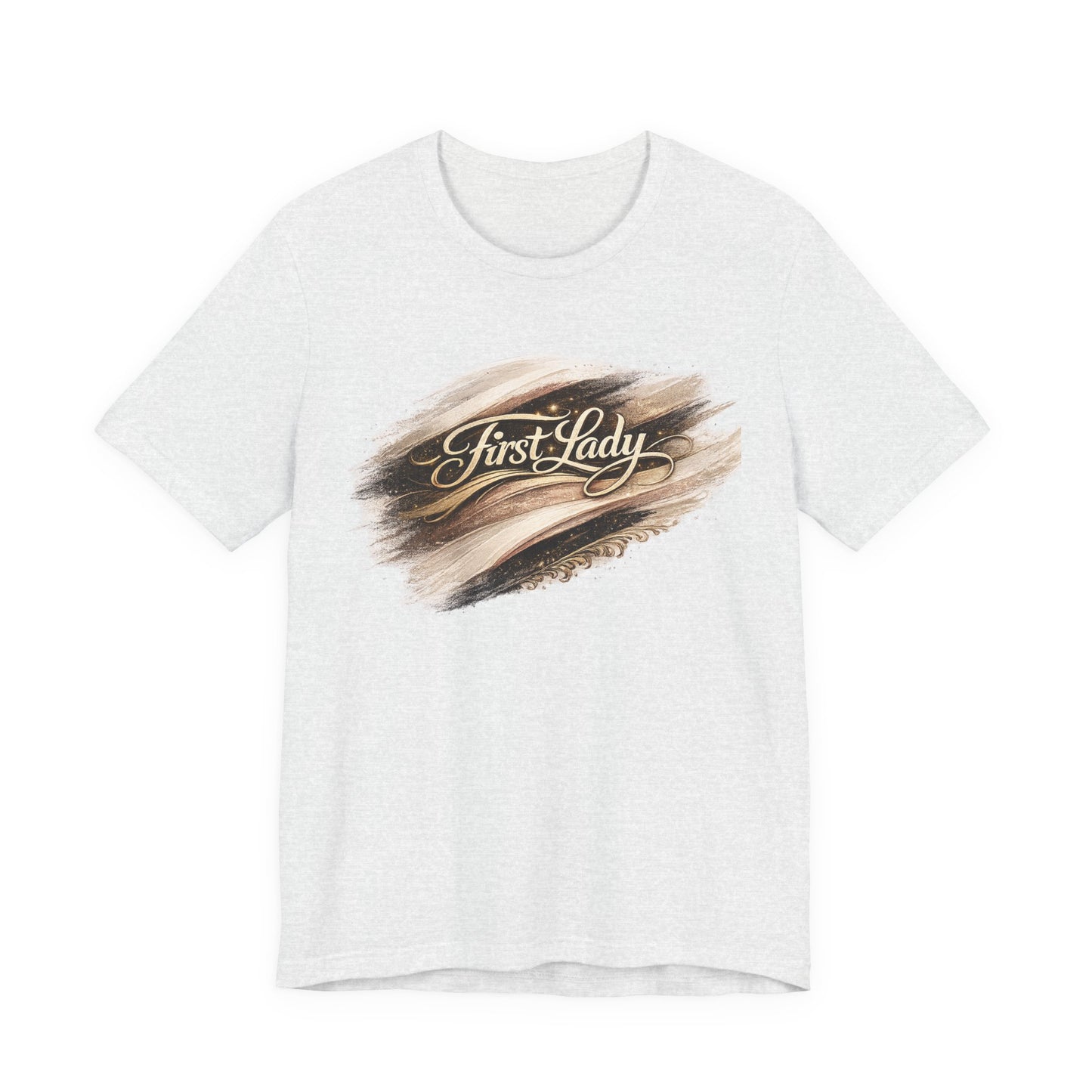 First Lady Brushstroke Tee — Elegant Script Graphic T‑Shirt