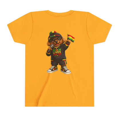 Youth Tee — Kid Bear Black Lives Matter Rasta Flag Shirt