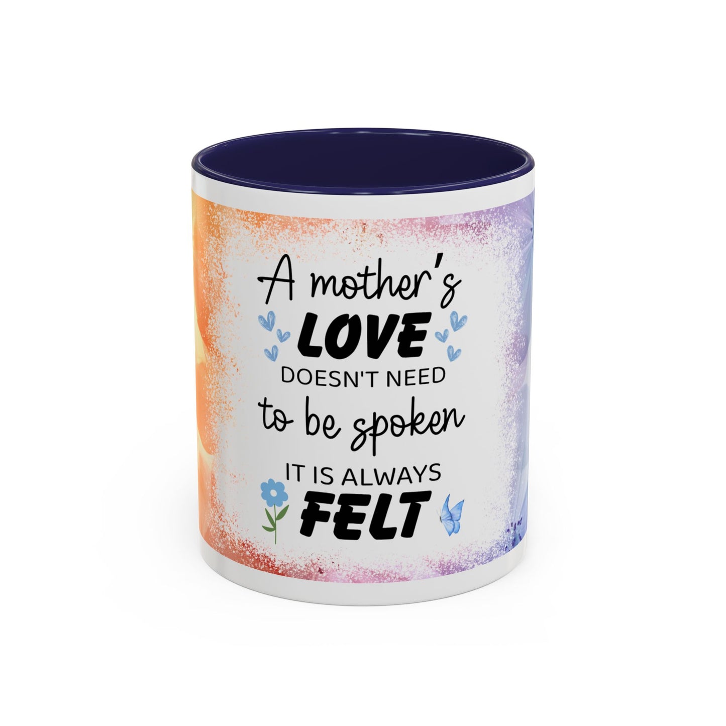 Mother’s Love Accent Coffee Mug – Floral Inspirational Gift (11/15 oz)