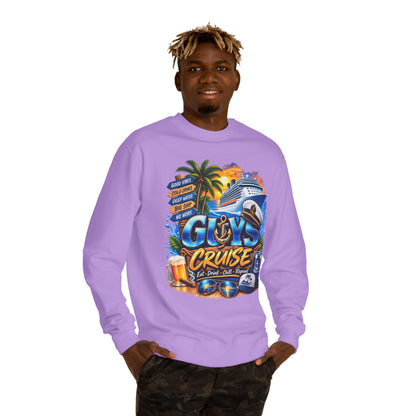 Guys Cruise Sweatshirt – Men’s Cruise Vacation Graphic Crewneck