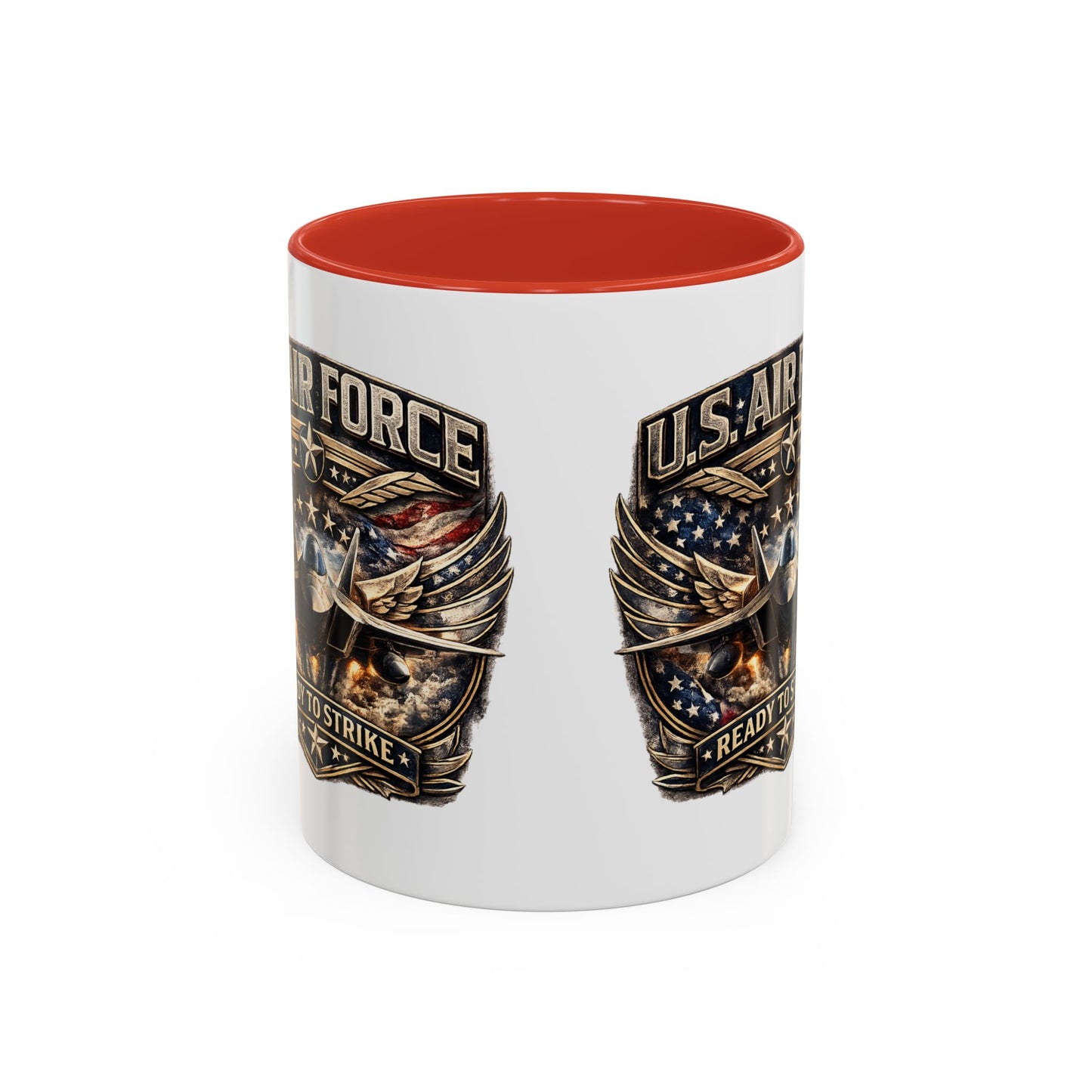 U.S. Air Force Accent Coffee Mug — "Ready to Strike" Military Aviation Gift