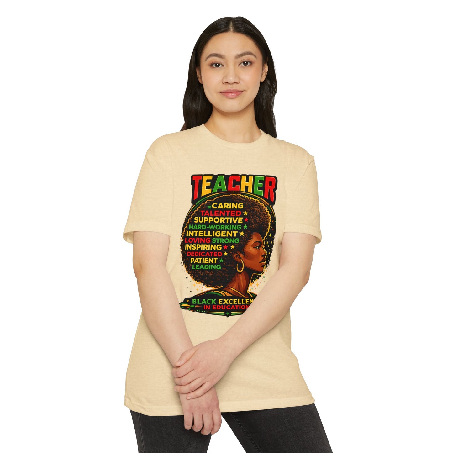 Teacher Black Excellence T-Shirt — Inspirational Afrocentric Educator Design