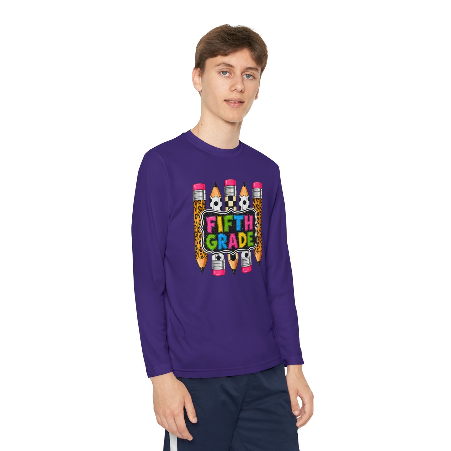 Fifth Grade Pencil Graphic Youth Long Sleeve Tee