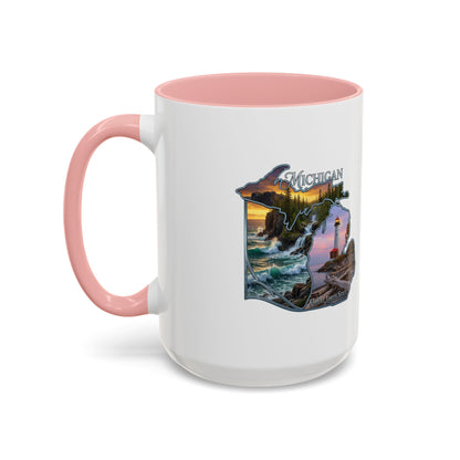 Michigan Lighthouse Coffee Mug — Scenic Great Lakes Accent Mug (11/15oz)