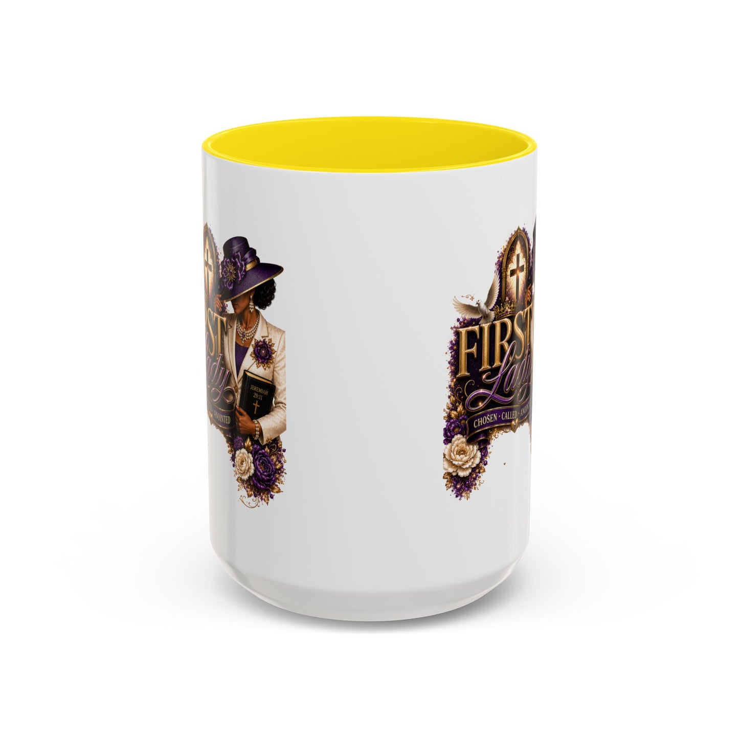 First Lady Church Coffee Mug — Elegant Purple Hat Gospel Tea Cup (11/15oz)