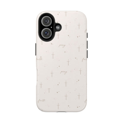Pray with Faith Phone Case | Christian floral iPhone Case