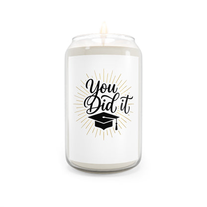Graduation Scented Soy Candle – “You Did It” 13.75 oz Keepsake