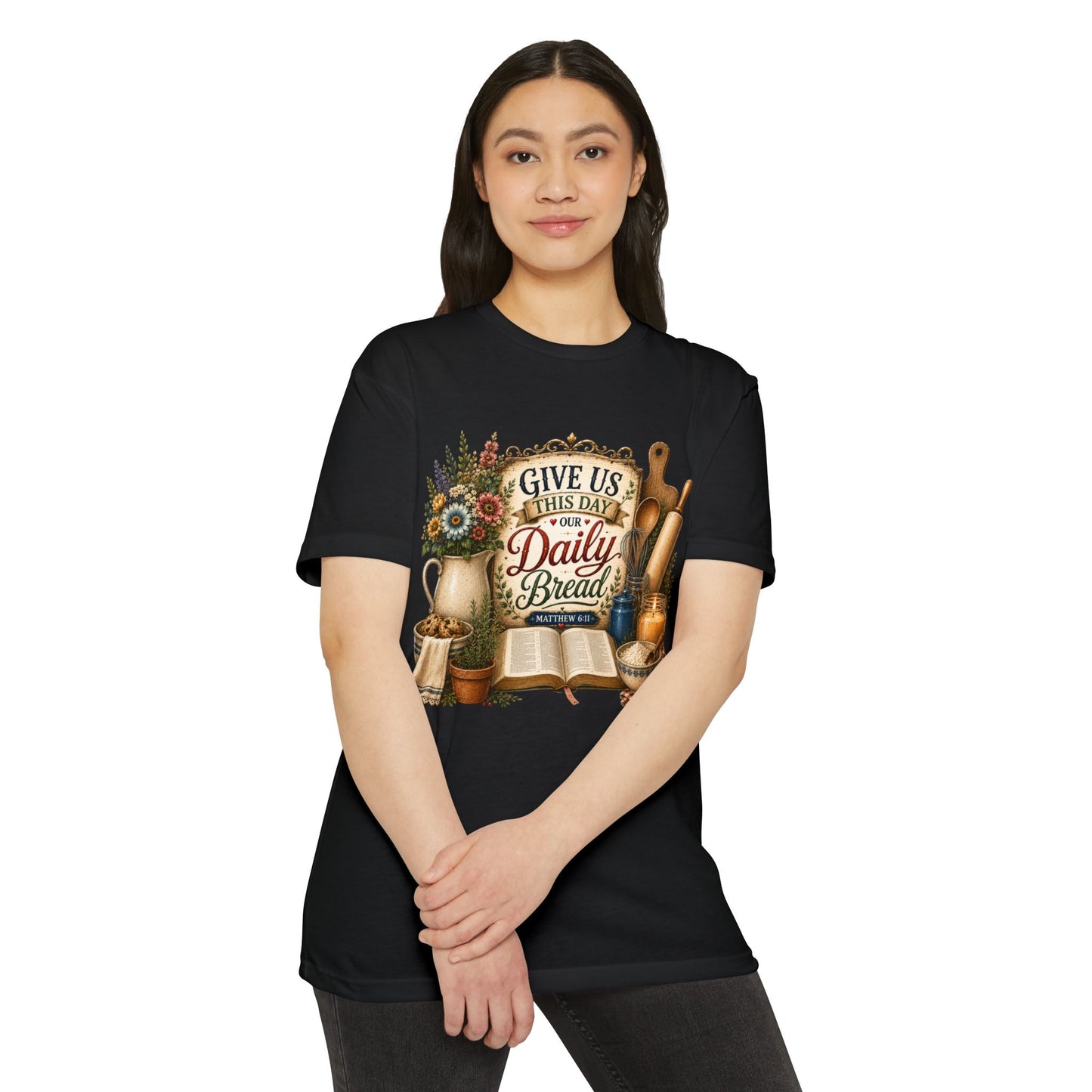 Daily Bread T-Shirt — Vintage Kitchen Bible Design
