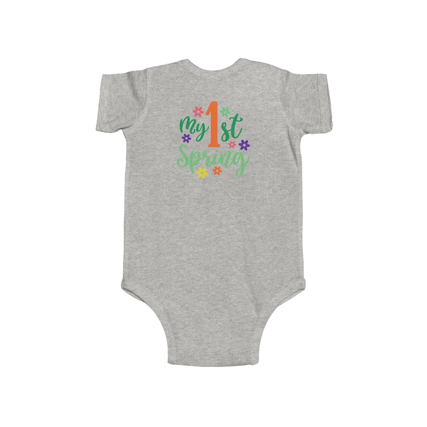 Baby Bodysuit — "My 1st Spring" Floral First-Spring Onesie
