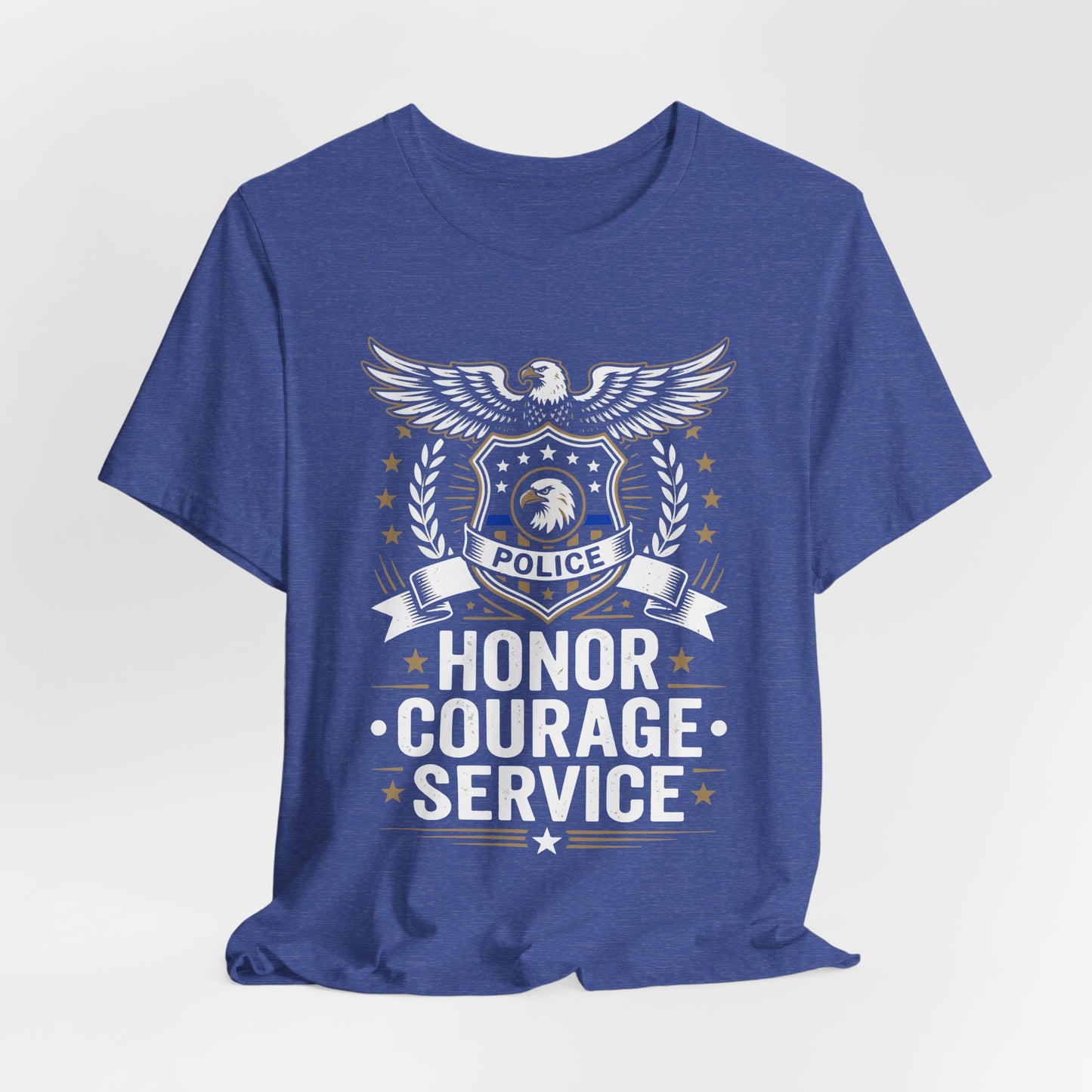 Police Honor Courage Service T-Shirt — Law Enforcement Tribute Tee