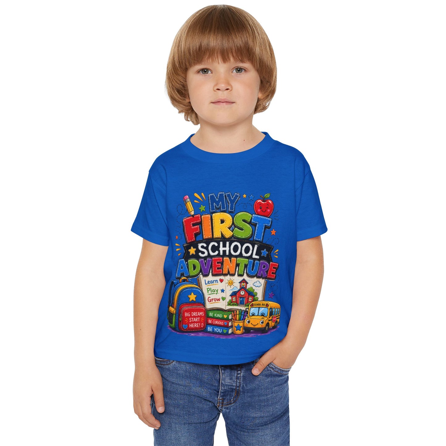Toddler T‑Shirt — "My First School Adventure" Back‑to‑School Kids Tee