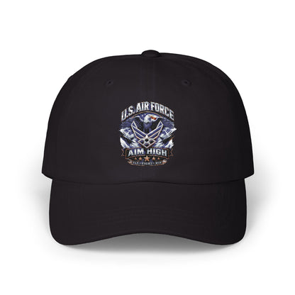 Air Force Dad Cap — 'Aim High' Embroidered Military Dad Hat