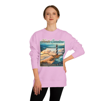 North Carolina Lighthouse Sweatshirt — From Mountains to Coast Scenic Crewneck