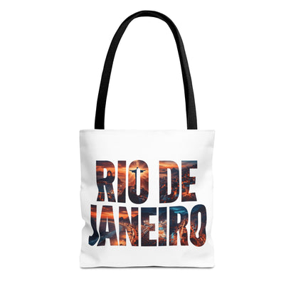 Rio de Janeiro Sunset Tote Bag — Travel Beach Cityscape Graphic Tote