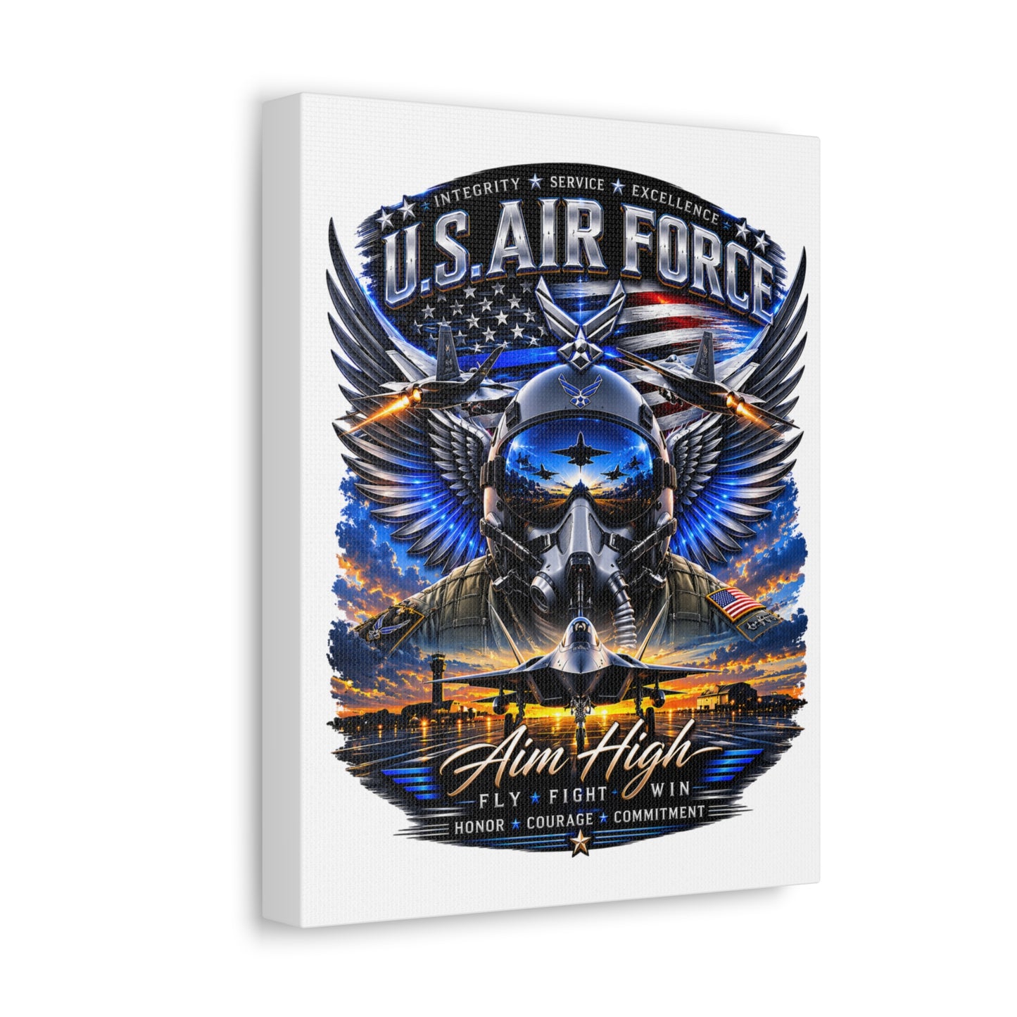 U.S. Air Force 'Aim High' Stretched Canvas - Military Aviation Wall Art
