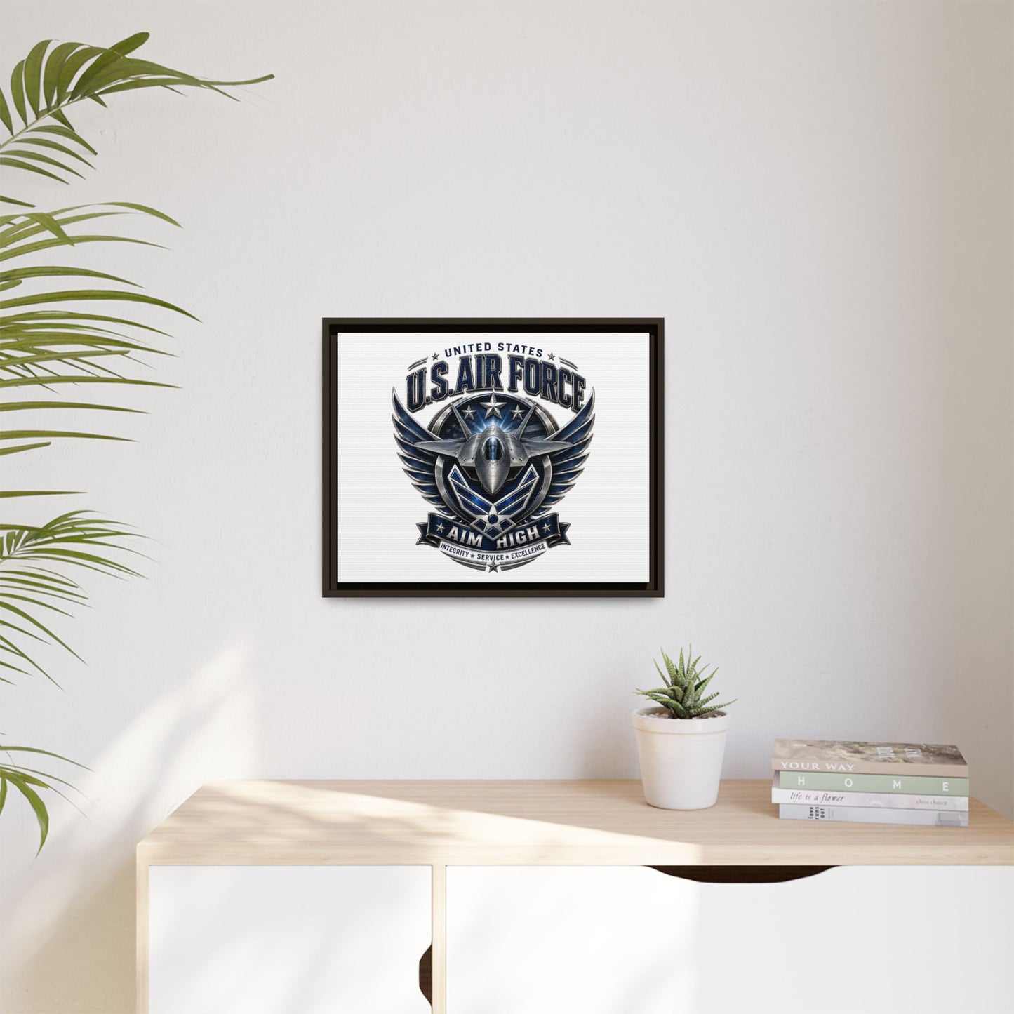 U.S. Air Force 'Aim High' Framed Canvas Print