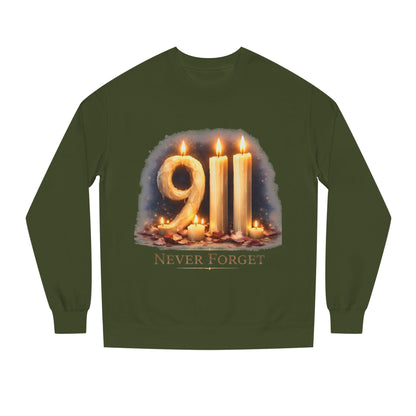 9/11 Never Forget Crewneck Sweatshirt — Memorial Tribute Pullover