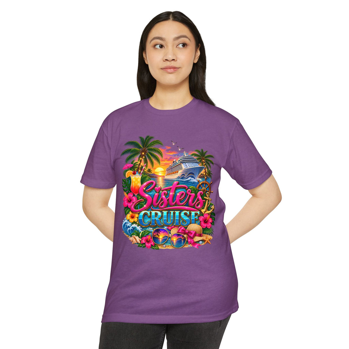 Sisters Cruise T-Shirt — Tropical Vacation Graphic Tee