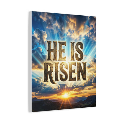 He Is Risen Matte Canvas Wall Art