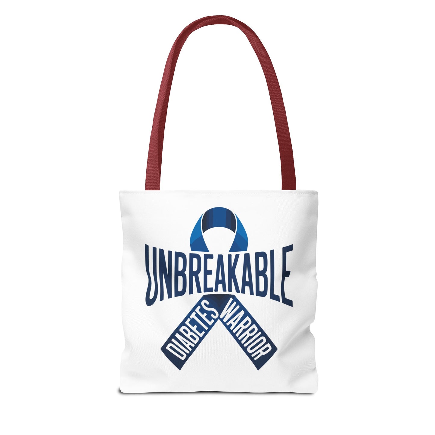 Diabetes Warrior Unbreakable Tote Bag – Blue Awareness Ribbon All-Over Print