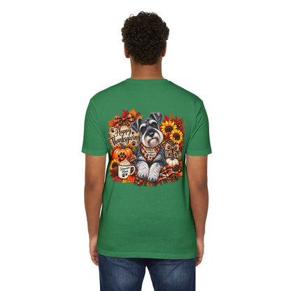 Thanksgiving Schnauzer T-Shirt — Happy Thanksgiving Fall Dog Tee
