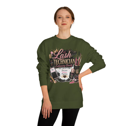 Lash Technician Crewneck Sweatshirt – Beauty Tools Graphic